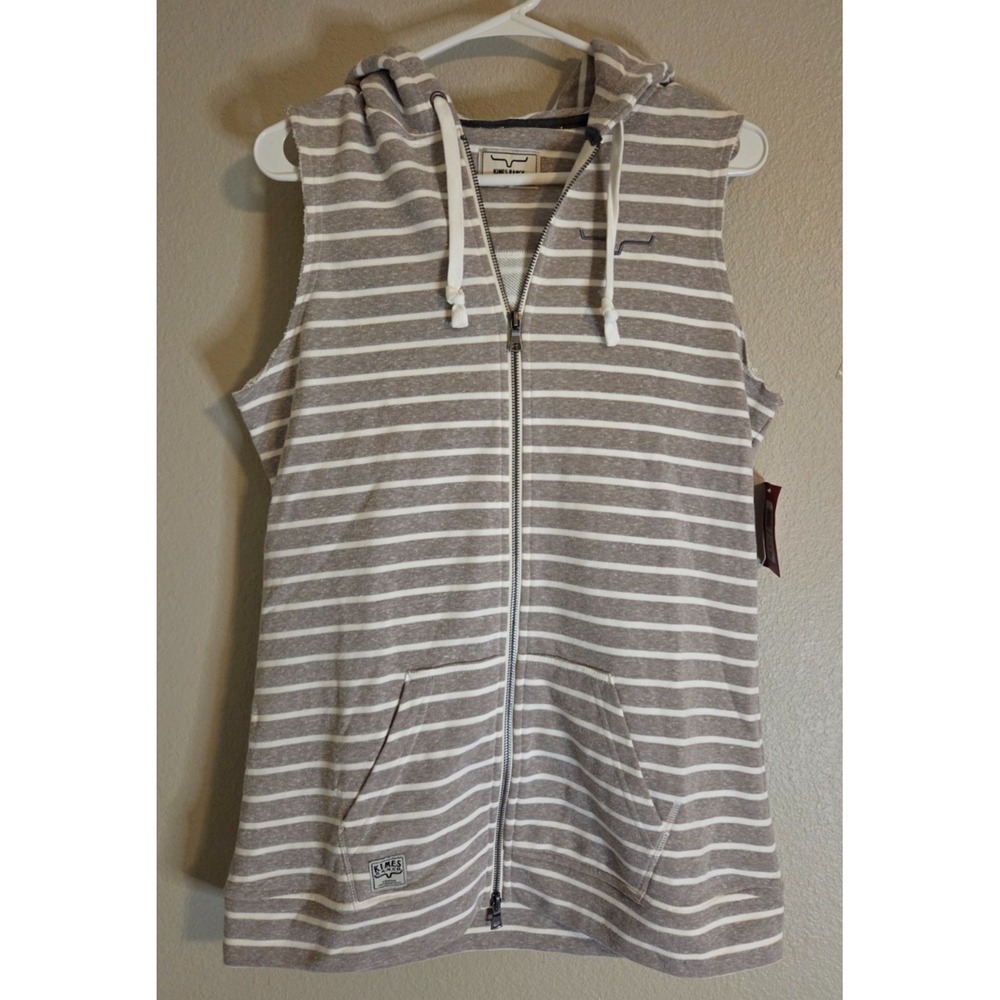 NEW! Kimes Ranch Women's Medium Zip Up Hooded Knit Vest Striped FREE SHIPPING!
